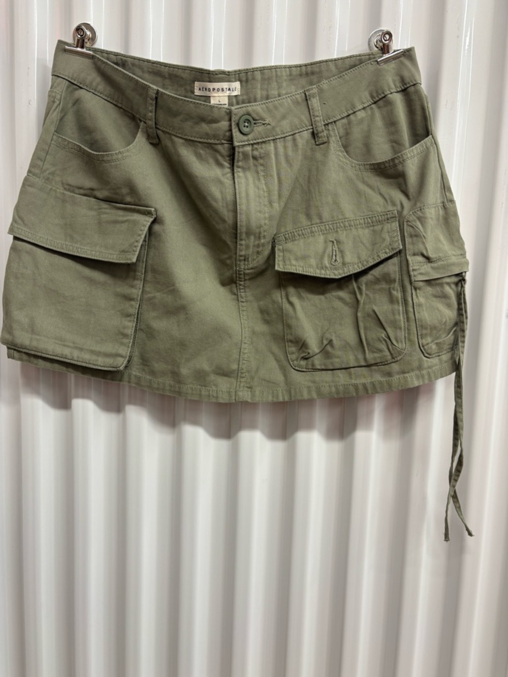 Aeropostale Olive Green Cargo Mini Skirt